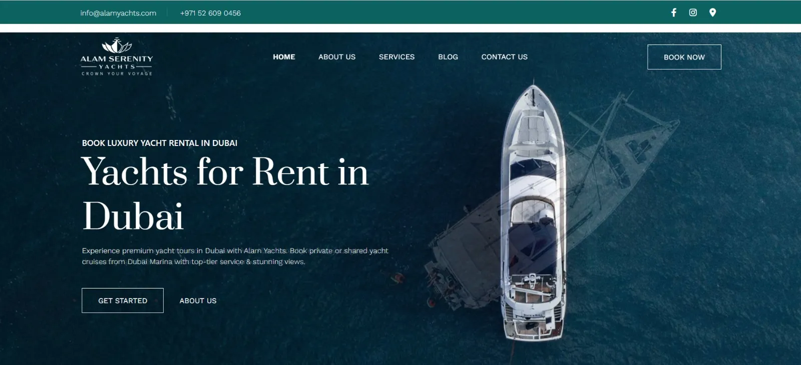 Alam Yachts Dubai Website Thumbnail